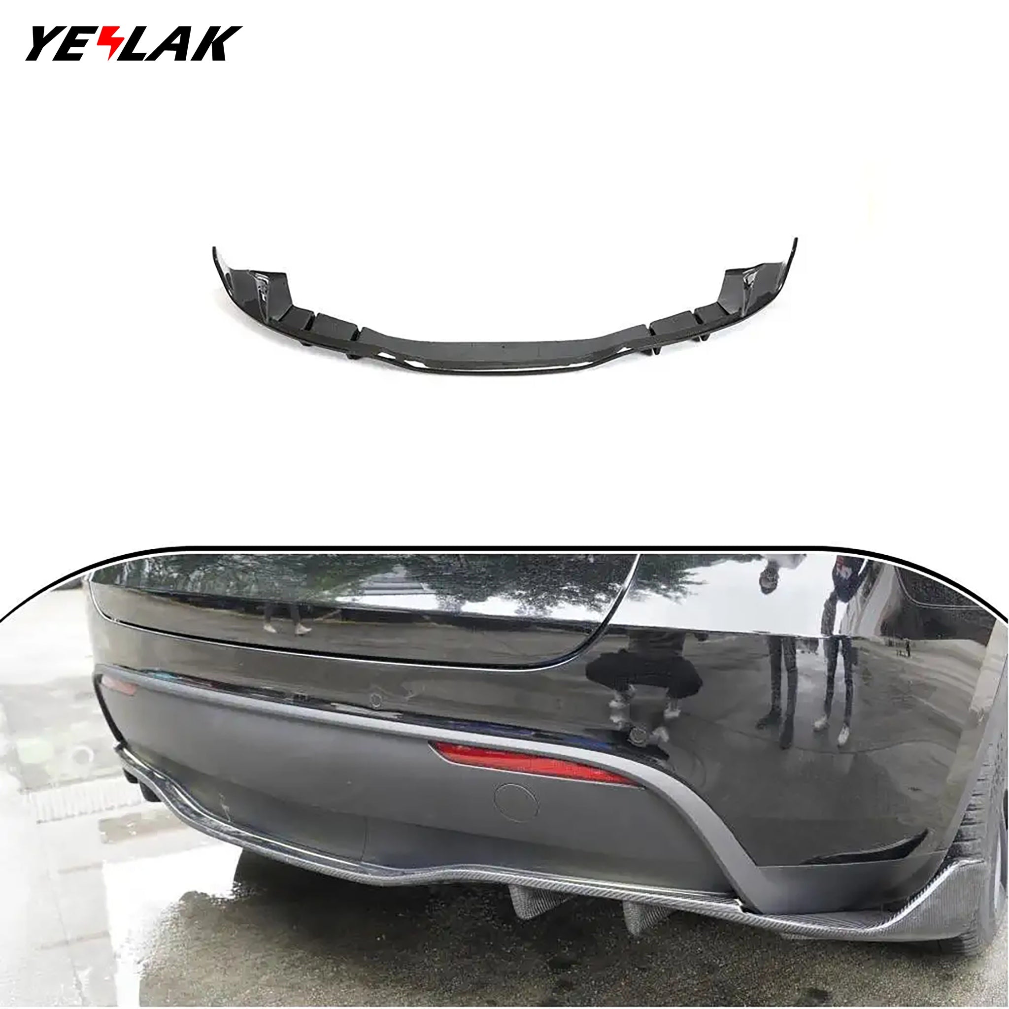 Tesla Model Y Carbon Fiber Rear Diffuser – Premium Bodykit Upgrade for Aerodynamics & Style
