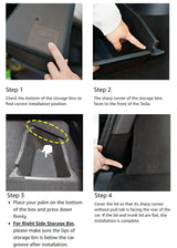 Rear Trunk Side Storage Bins for Tesla Model Y 5 Seater