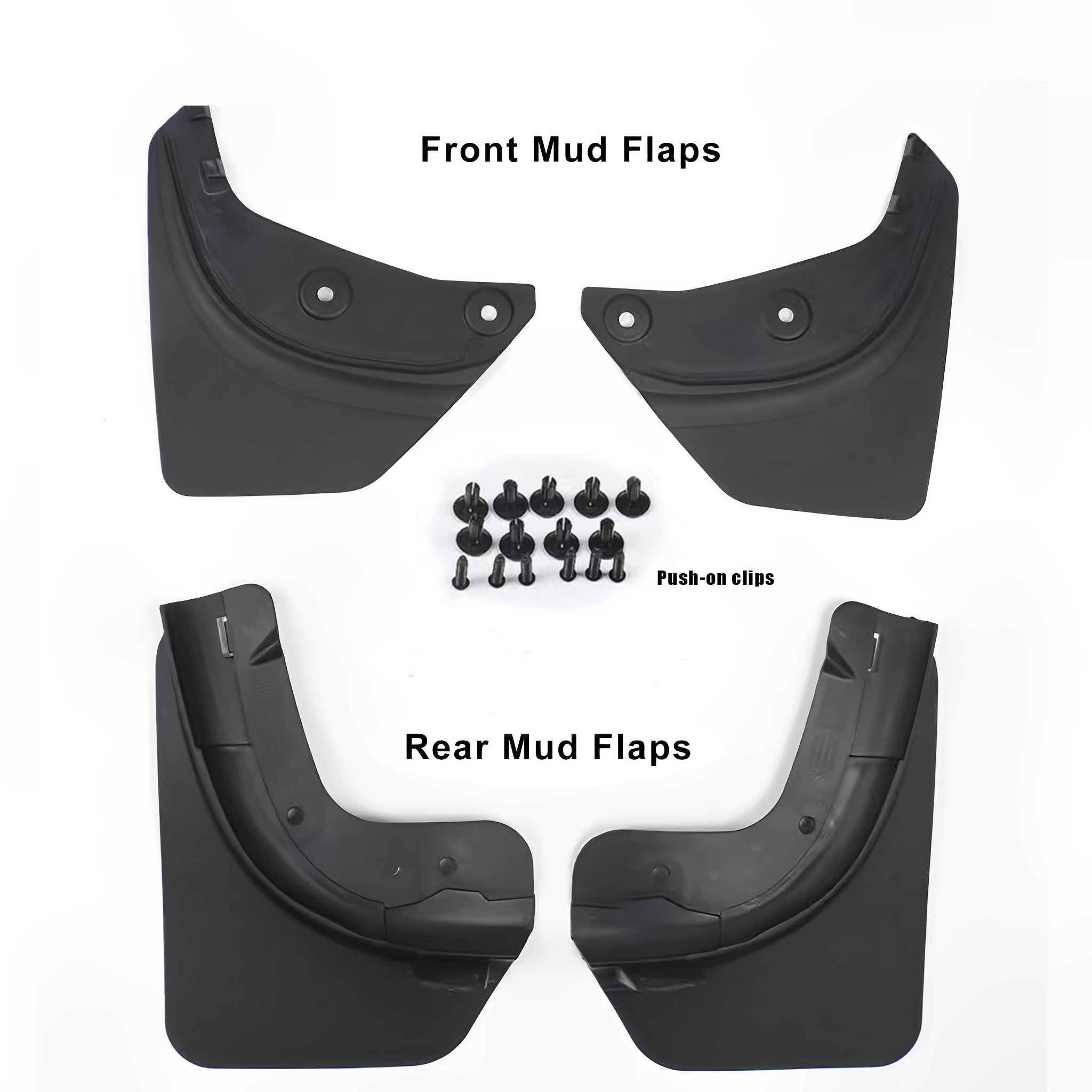 Best Flexible Mud Flaps Set For Tesla Model Y / 3 - With Push-on Clips