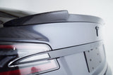 Tesla Model S Real Carbon Fiber Rear Spoiler - High-Gloss Aerodynamic Upgrade for Enhanced Performance & Style (2016-2025)