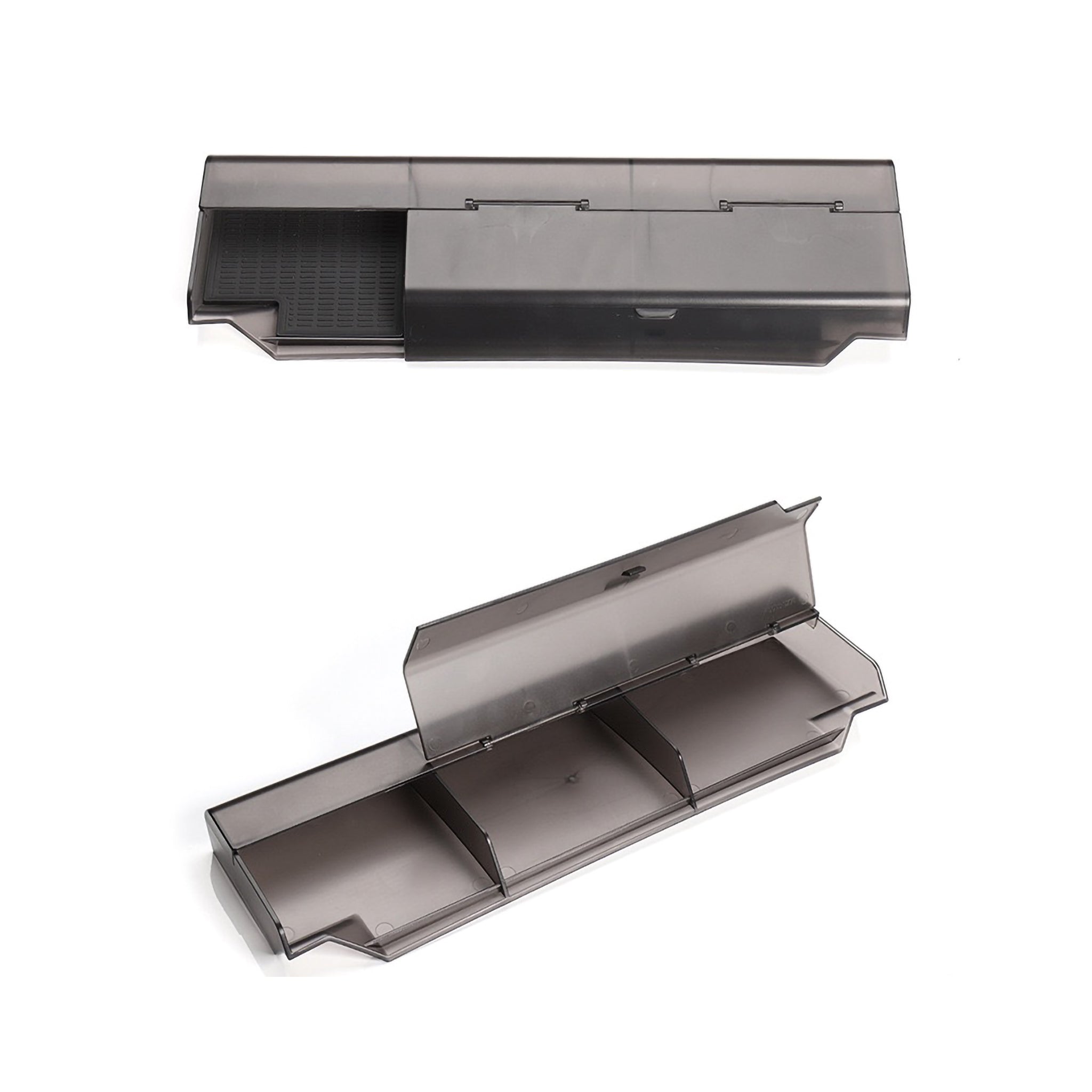 Glove Box Organizer for Pre-Refreshed Tesla Model S/X – 3-Compartment Custom Fit Storage Tray with Anti-Slip Liners