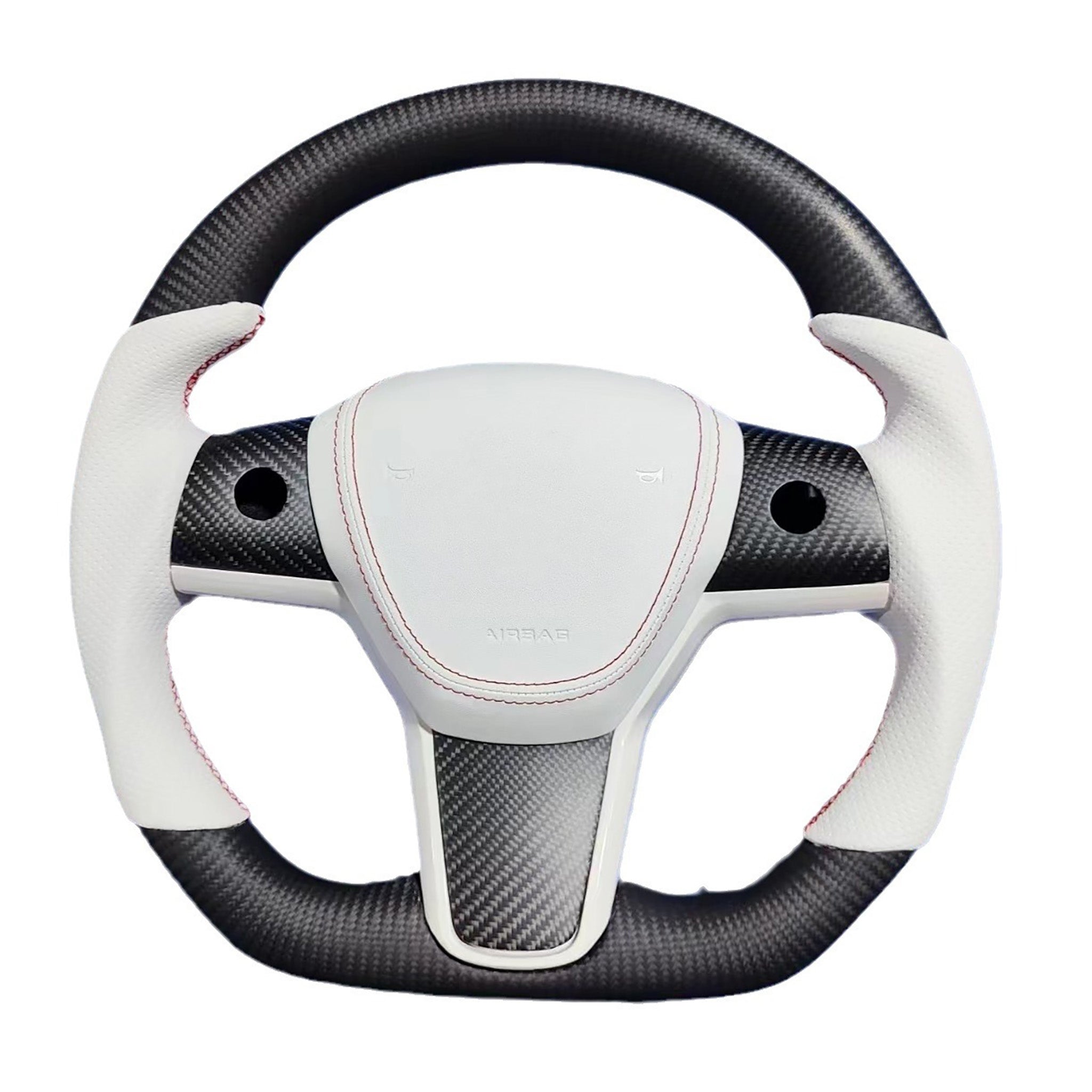 Carbon Fiber Sport Steering Wheel Upgrade for Tesla Model 3 (2017–2023.09) & Model Y (2020–2025.02) – Luxury Custom Interior Upgrade