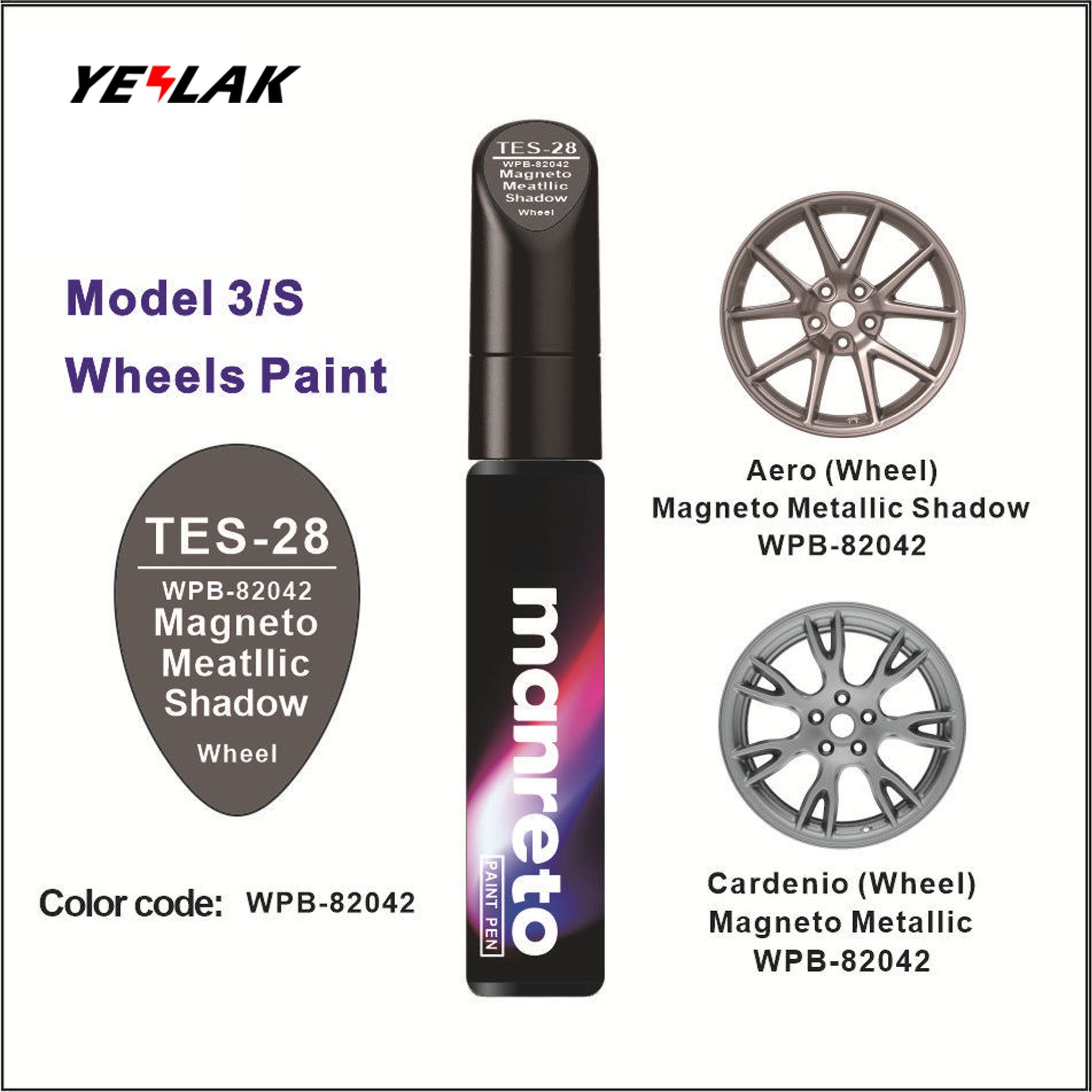 Tesla Touch-Up Paint Pen Repair Kit - Precision Color Match for All Tesla Models & Wheels