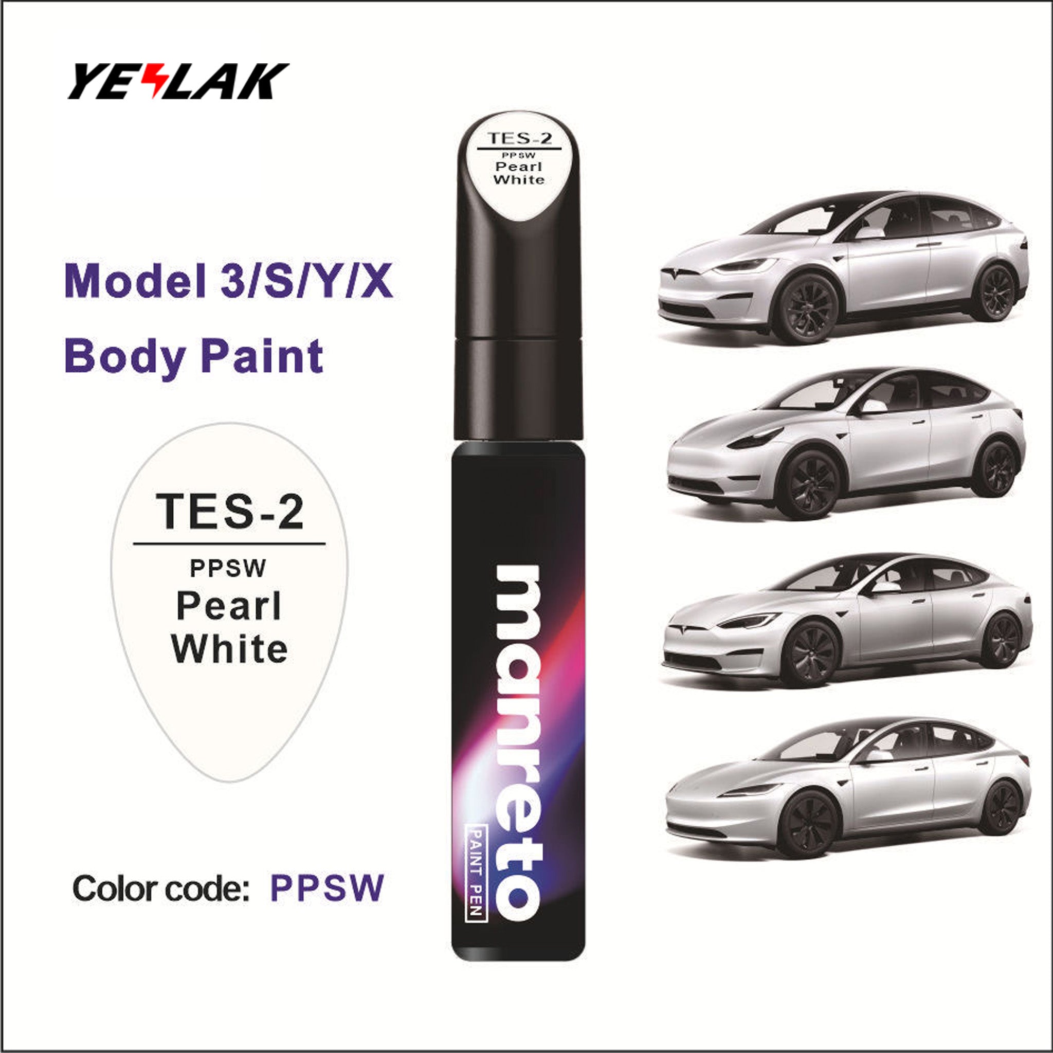 Tesla Touch-Up Paint Pen Repair Kit - Precision Color Match for All Tesla Models & Wheels