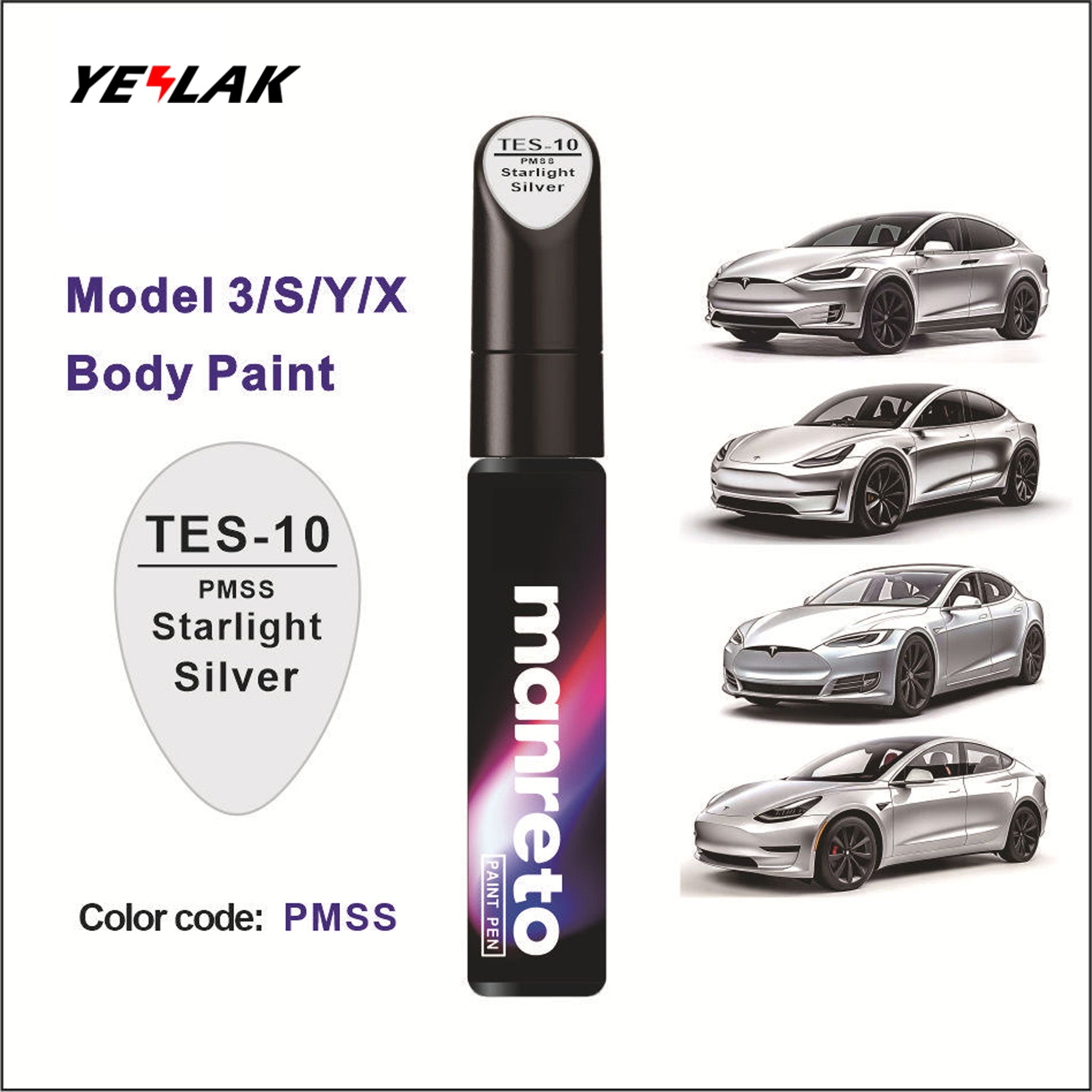 Tesla Touch-Up Paint Pen Repair Kit - Precision Color Match for All Tesla Models & Wheels