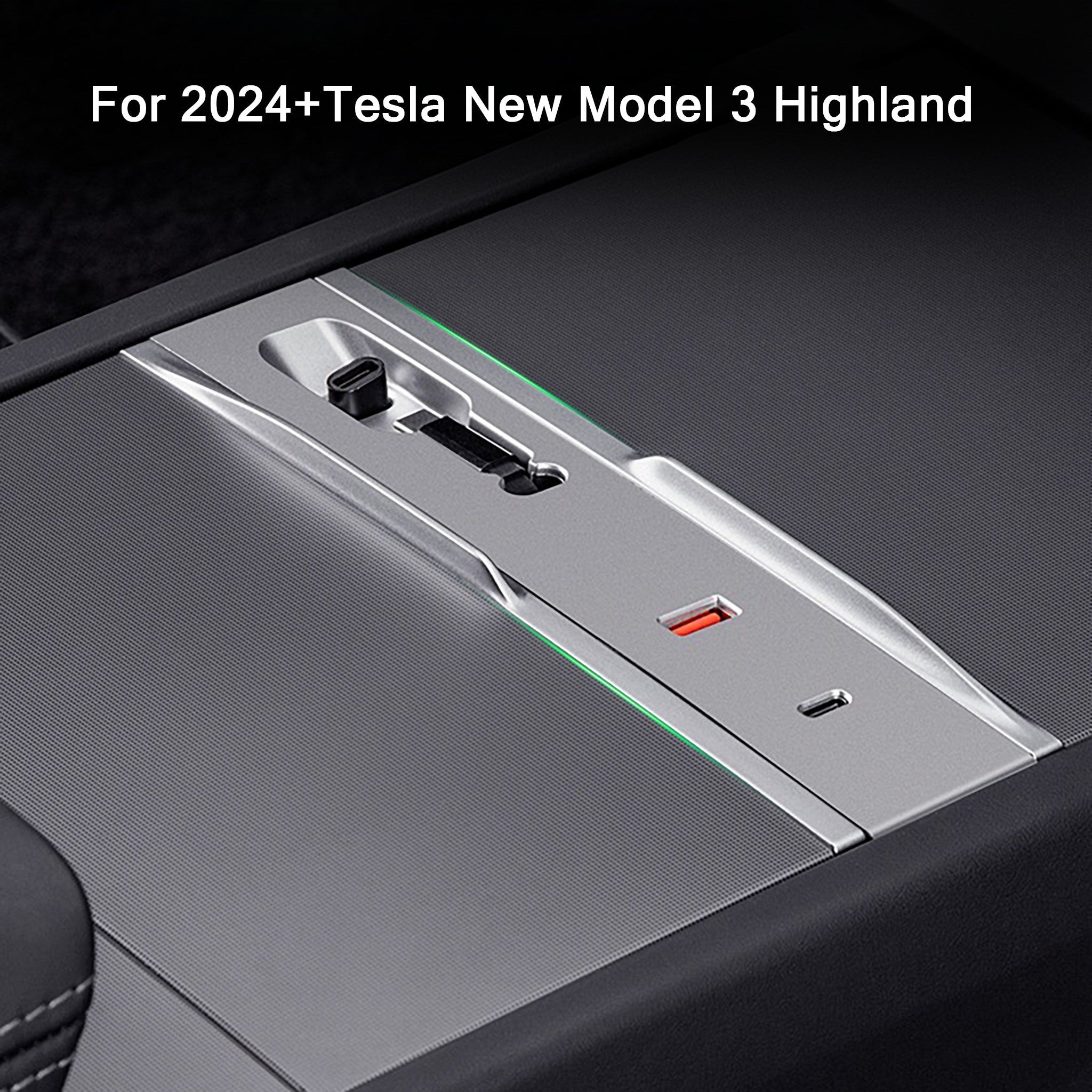 Tesla Model 3 Highland & Model Y 2025 USB Hub Docking Station – Fast Charging with Retractable Cable
