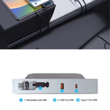 Tesla Model 3 Highland & Model Y 2025 USB Hub Docking Station – Fast Charging with Retractable Cable