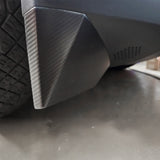 Real Carbon Fiber Tesla Cybertruck Wheel Fairings (Mud Flaps) Overlay
