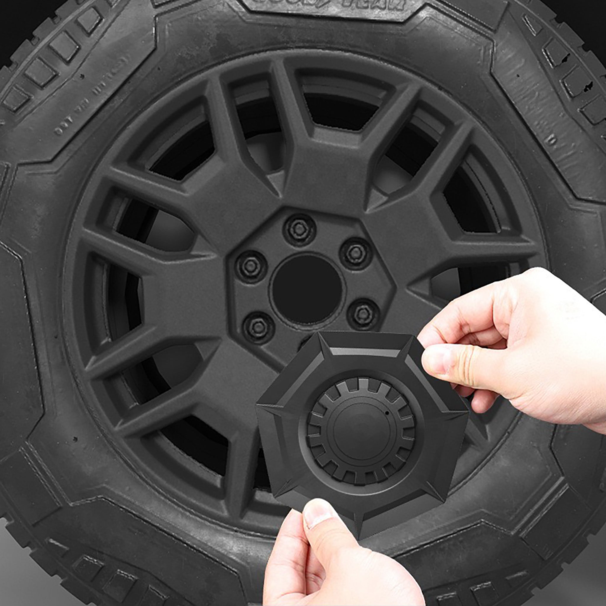 Tesla Cybertruck Center Hub Cap & Lug Nuts Cover Gen.2 (4 Pcs)