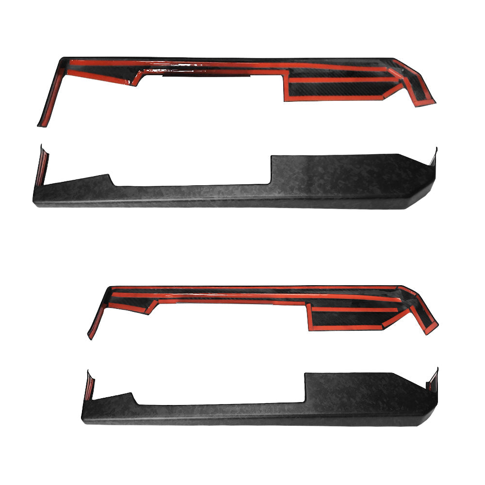 Tesla Cybertruck Forged Carbon Fiber Armrest Covers - Industrial-Style Interior Upgrade (Pre-Order)