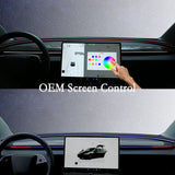 Tesla LED Ambient Light Upgrade Kit for Model 3 & Model Y (2017–2025) – Intelligent Blind Spot Alerts, RGB Interior Lighting & Smart Driving Indicators