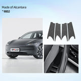 Tesla Model 3 2024+ & Model Y Juniper 2025+ Alcantara Door Handle Wrap – Luxury Interior Upgrade