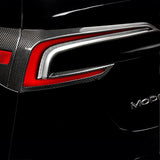 Carbon Fiber Tail Light Accents installed on Tesla 2024+ Model 3 Highland