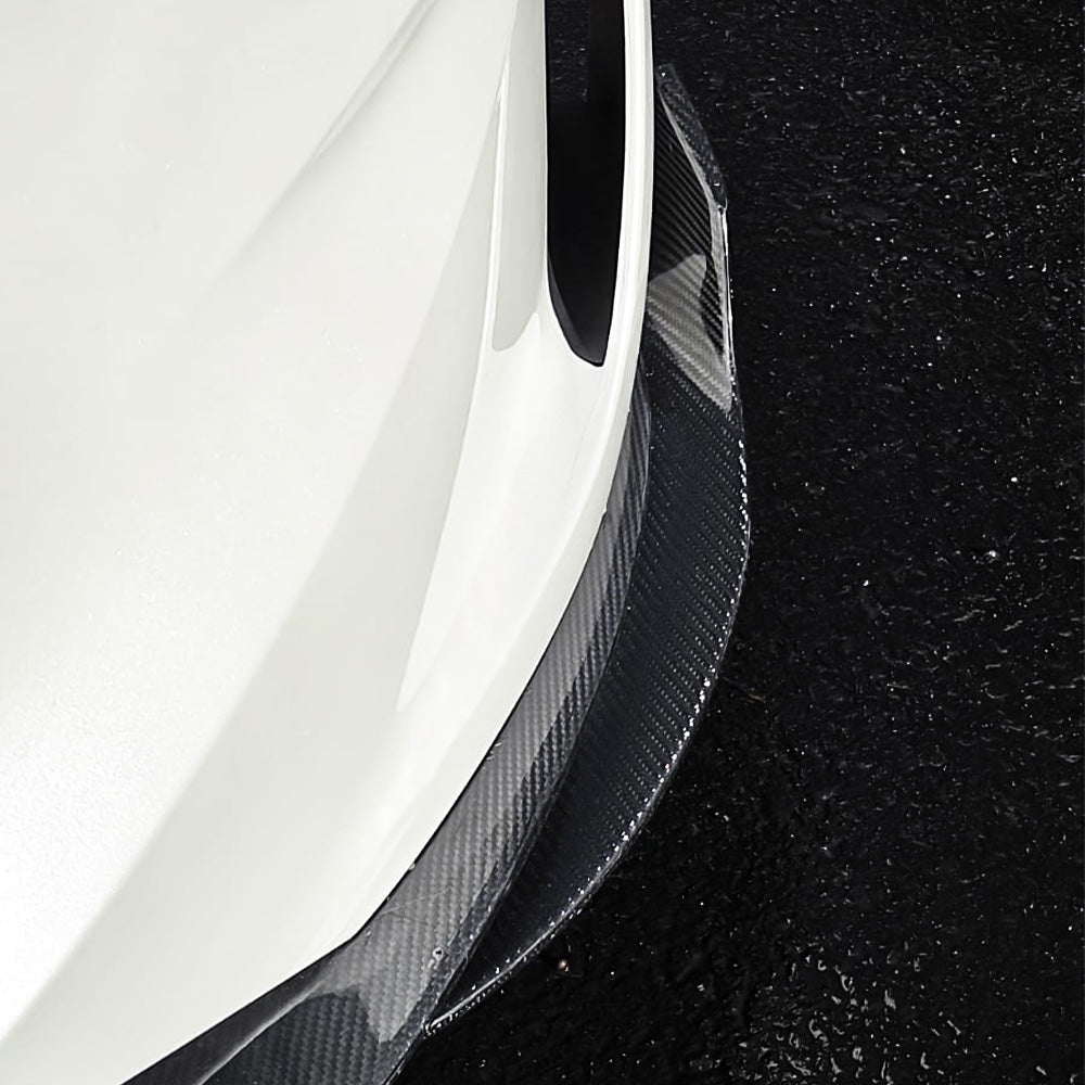 Tesla Model 3 Highland Performance Carbon Fiber Front Lip | Front Bumper Side Splitters