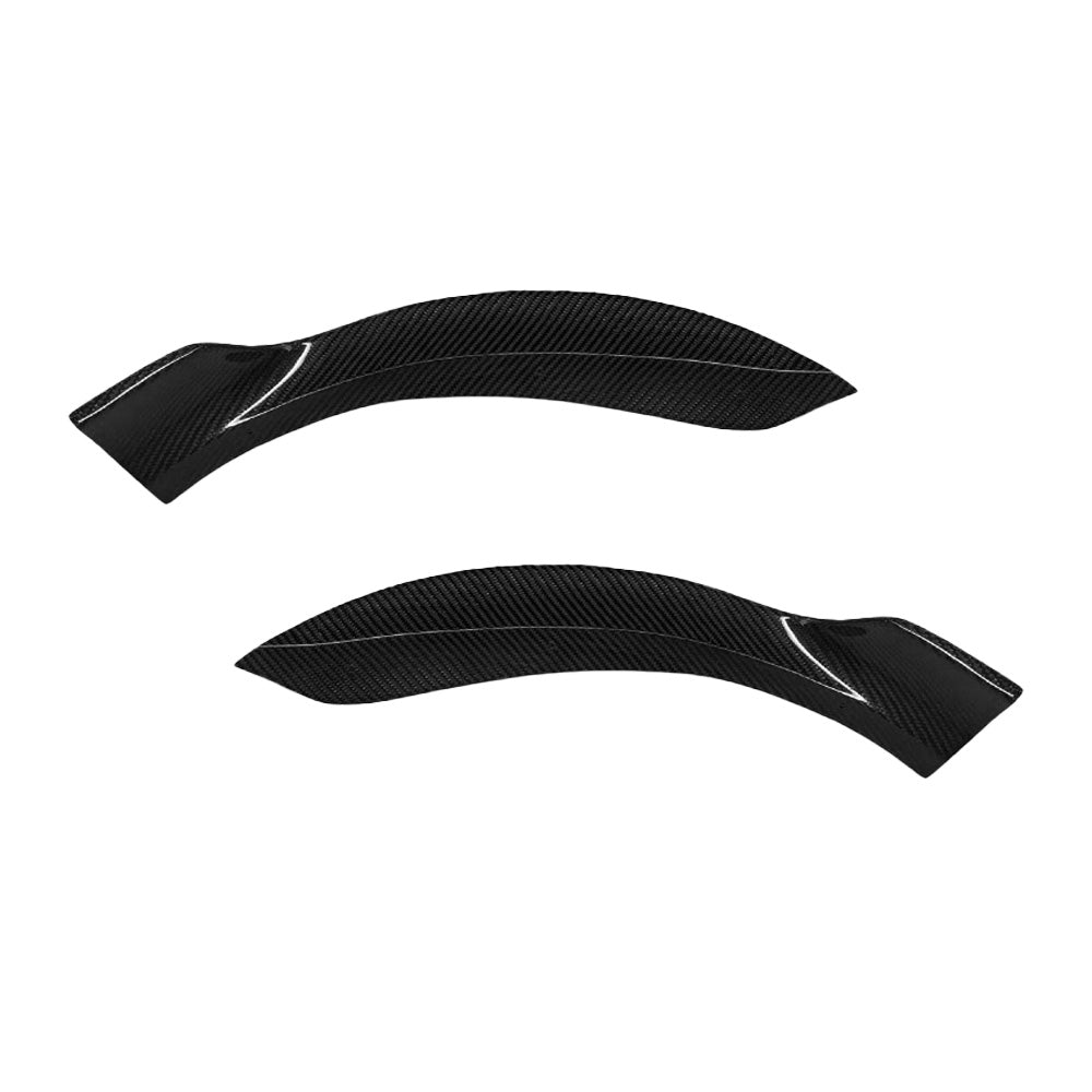 Front view of Carbon Fiber Front Lip | Front Bumper Side Splitters