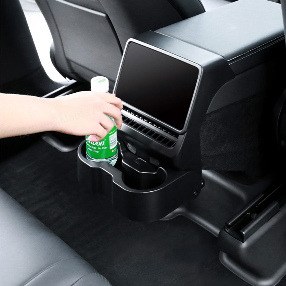 Tesla Model 3 Highland & Model Y Juniper Rear Cup Holder Organizer | Multi-Functional Vent-Mounted Center Console Upgrade