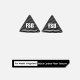Tesla Model 3 Black Carbon Fiber Rear Quarter Window Trim (FSD Mark)
