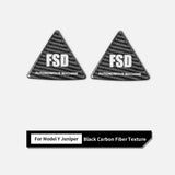 Black Tesla Model Y Carbon Fiber Rear Quarter Window Trim (FSD Mark)