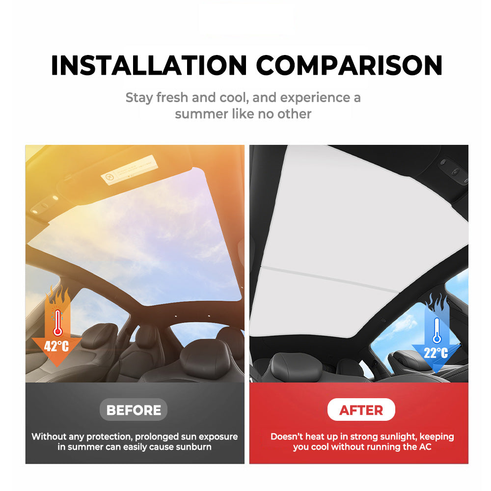 Tesla Model YL Glass Roof Split Crystal Sunshade