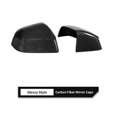 Tesla model Y Juniper with Carbon Fiber Mirror Caps - glossy style