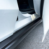 Tesla Model Y Carbon Fiber Ascend Side Skirts for 2020-2026+ Juniper