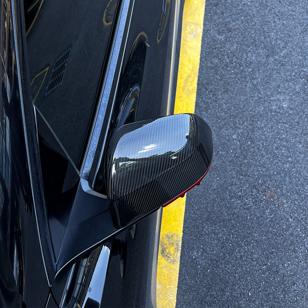 Tesla Model Y Carbon Fiber Mirror Covers (Upper & Lower)