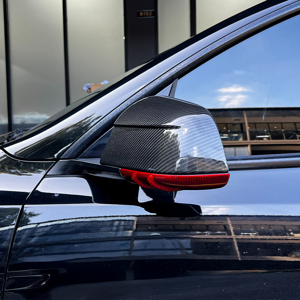 Tesla Model Y Carbon Fiber Mirror Covers (Upper & Lower)