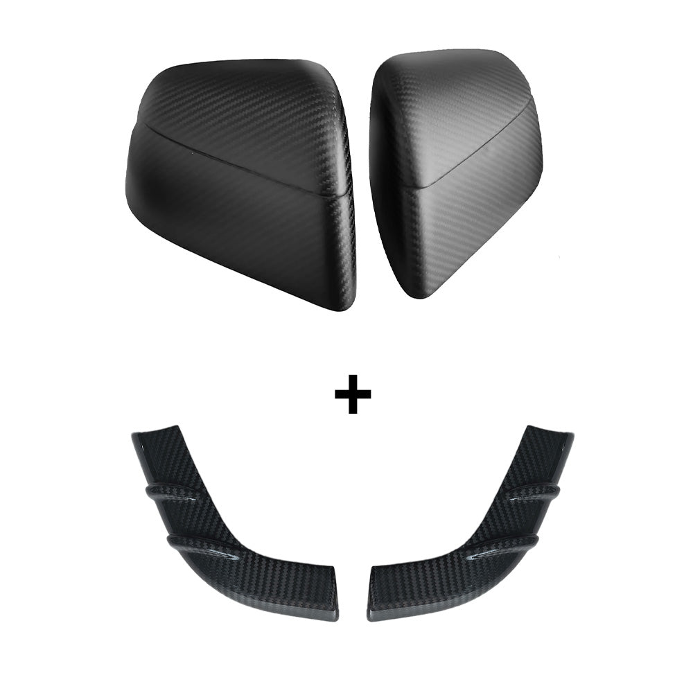 Tesla Model Y Carbon Fiber Mirror Covers (Upper & Lower)