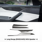 Tesla Model Y Juniper Carbon Fiber Door Panel Trim Covers 2025.03+