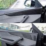 Tesla Model Y Juniper Carbon Fiber Door Panel Trim Covers 2025.03+