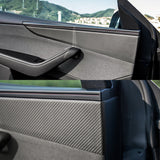 Tesla Model Y Juniper Carbon Fiber Door Panel Trim Covers 2025.03+