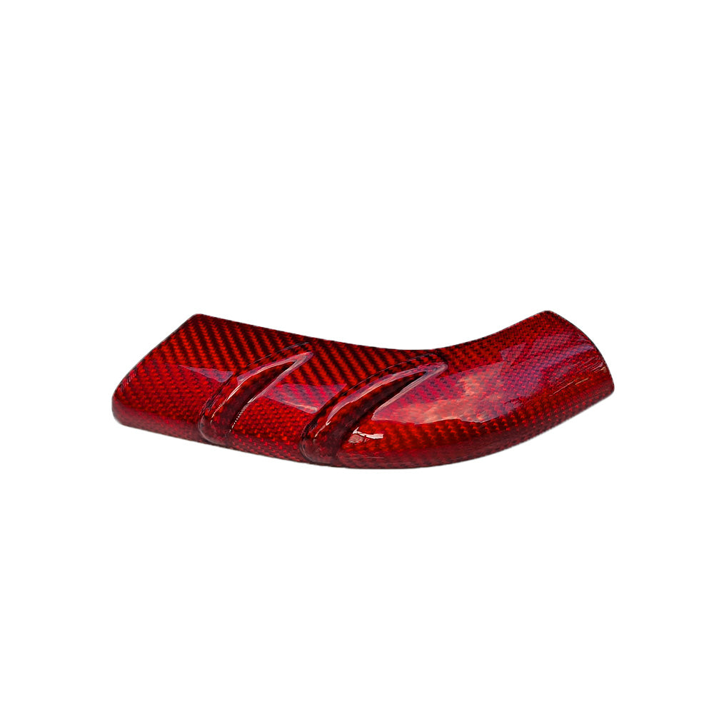 Tesla Model Y Carbon Fiber Mirror Lower Cover – red finish
