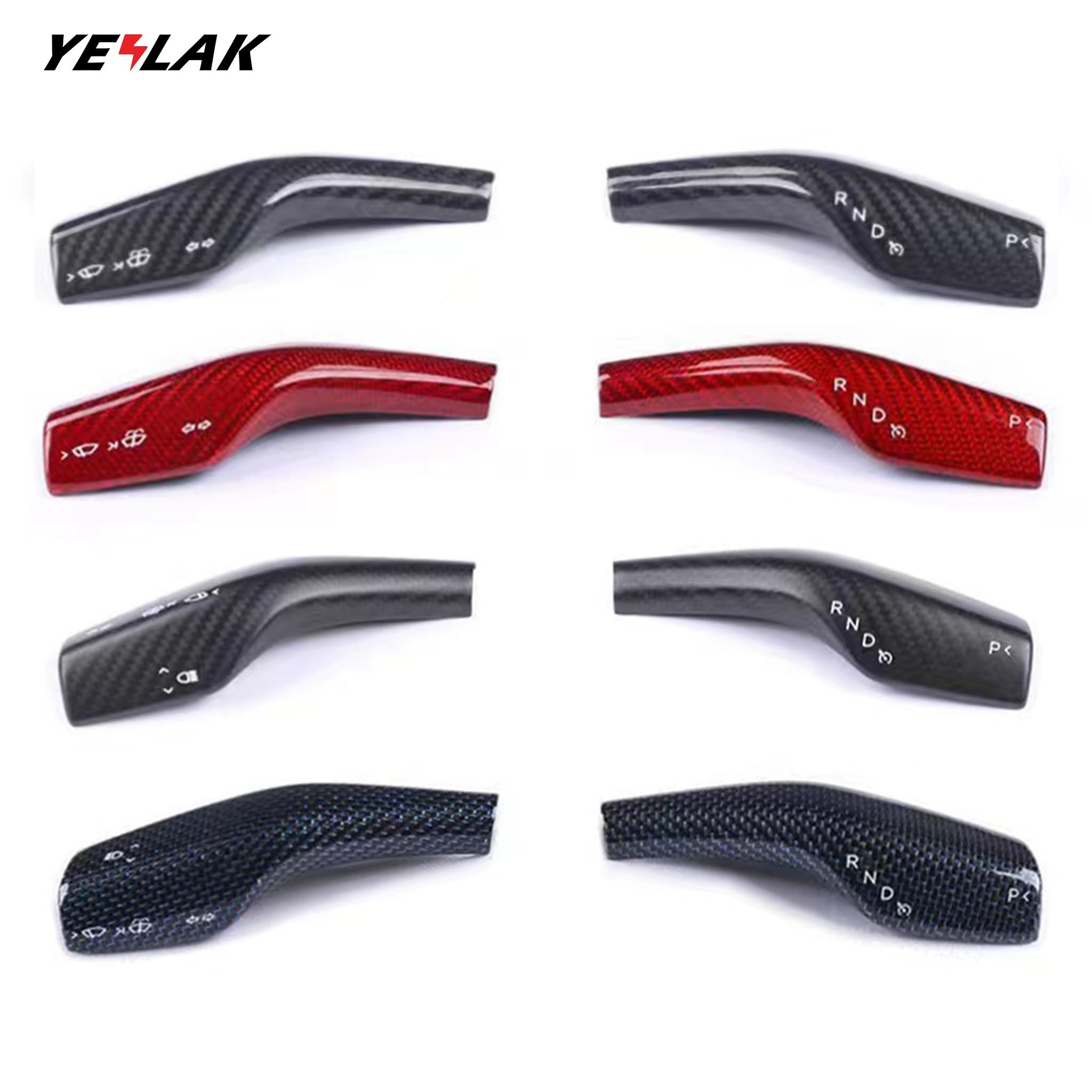 Gear Stalk Covers Real Carbon Fiber for Tesla Model 3/Y-4 finish options