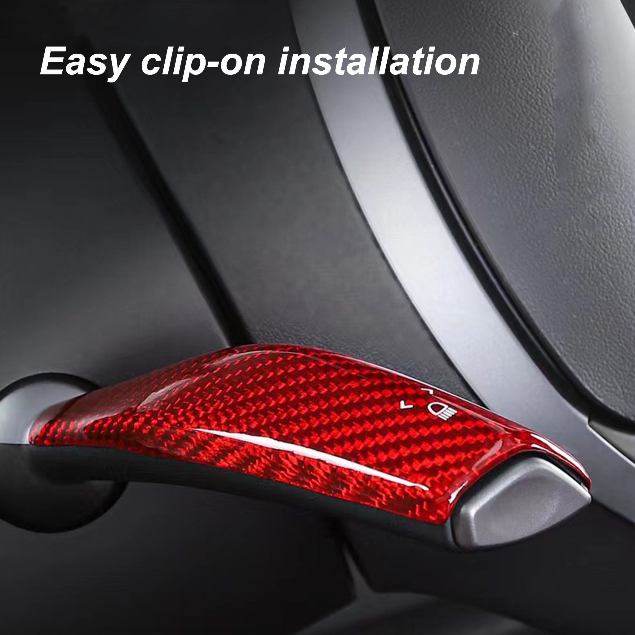 Gear Stalk Covers Real Carbon Fiber for Tesla Model 3/Y-Vehicles