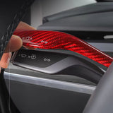 Gear Stalk Covers Real Carbon Fiber for Tesla Model 3/Y-Vehicles & Parts-Teego