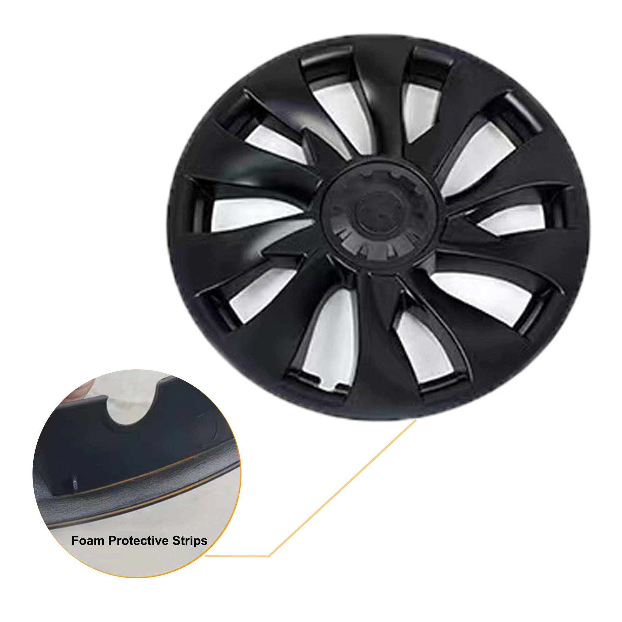 Tesla Model 3 18 inch Performance Wheel Covers Foam Protective Strips