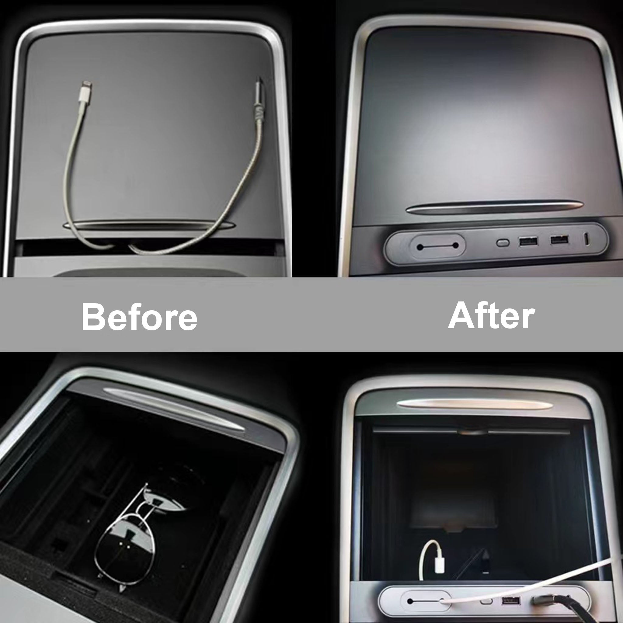 USB Docking Station for Tesla Model 3/Y Center Console-Vehicles & Parts-Teego