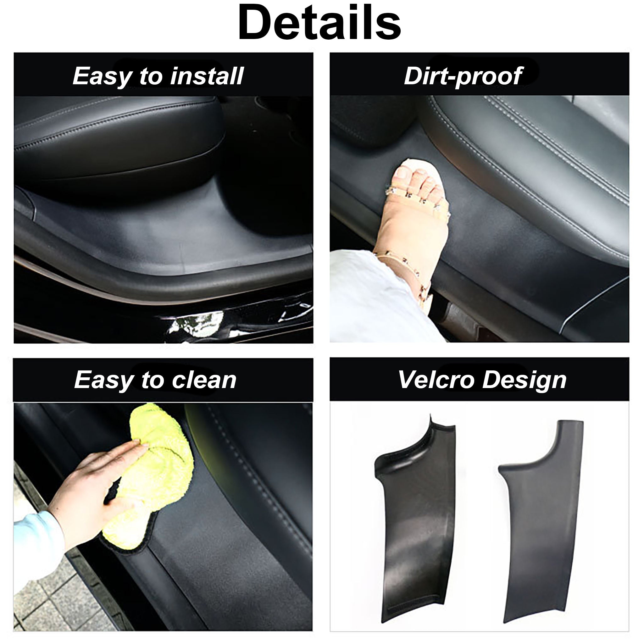 Back Door Sill Covers For Tesla Model Y & 3-Motor Vehicle Interior Fittings-Teego