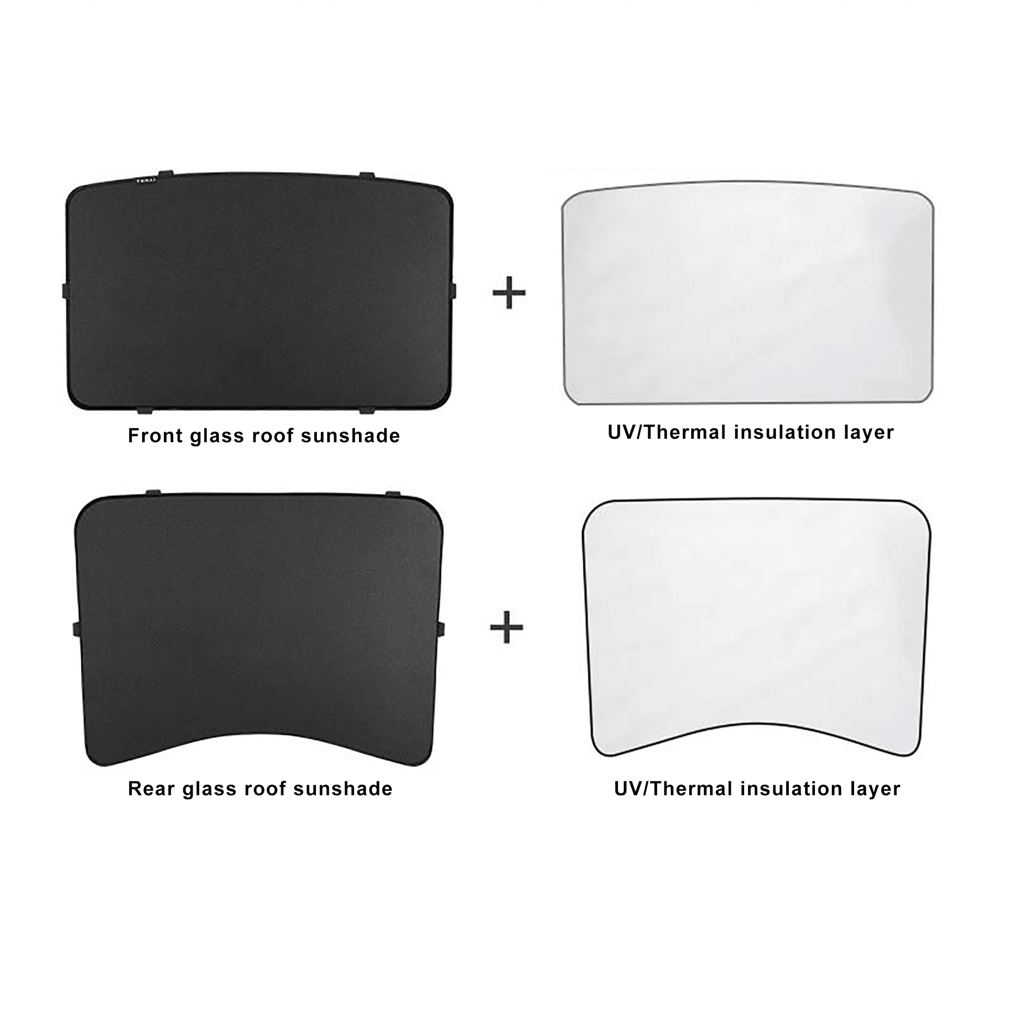Roof Sunshades for Tesla Model 3-Motor Vehicle Interior Fittings-Teego