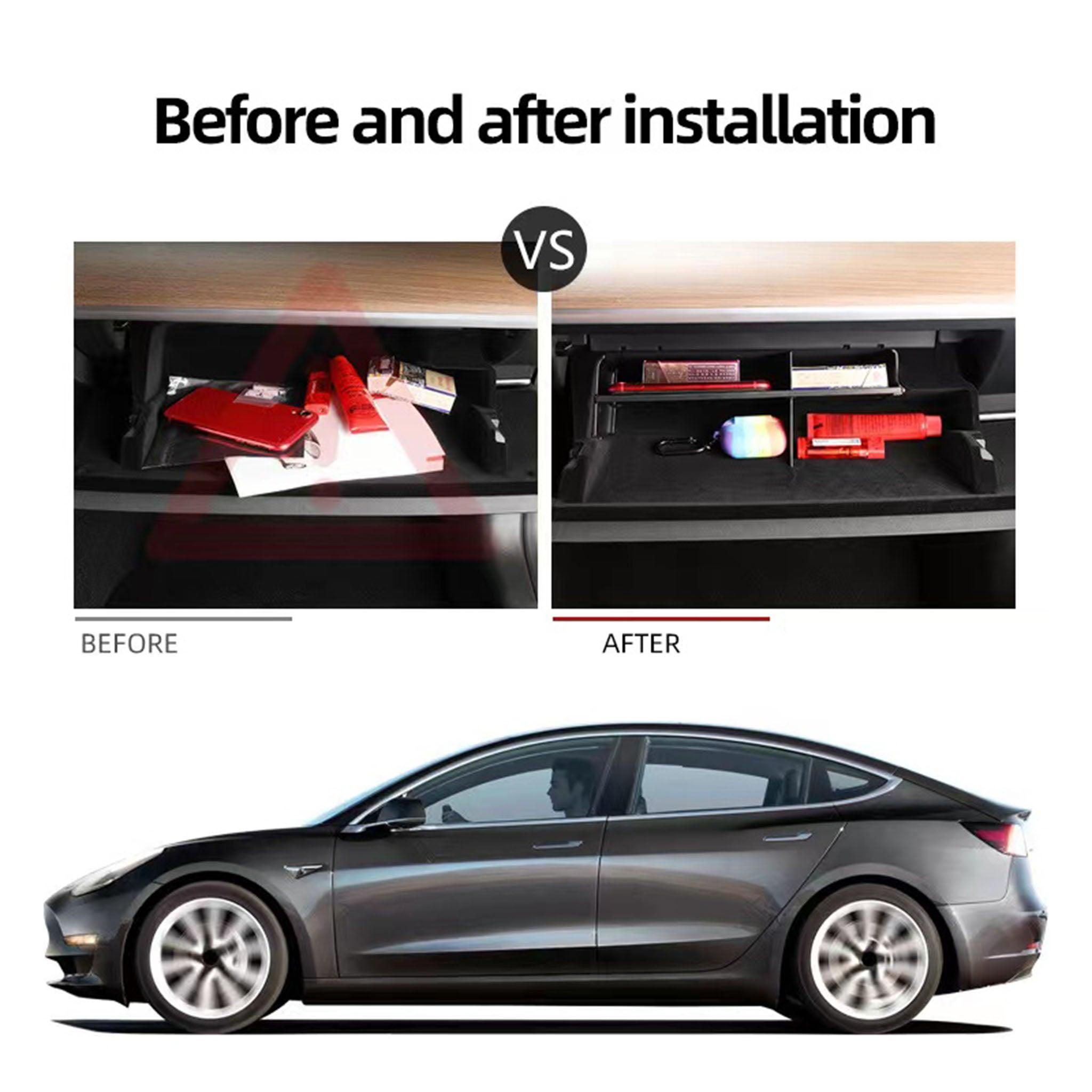 Glove Box Organizer for Tesla Model Y&3-Vehicle Parts & Accessories-Teego
