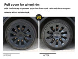 Teego 20inch Model Y Wheel Covers for Tesla Model Y Induction Wheels - Before and After Installation