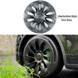 Teego 20inch Model Y wheel Covers with Uberturbine Style Center Gun Grey Wheel Caps