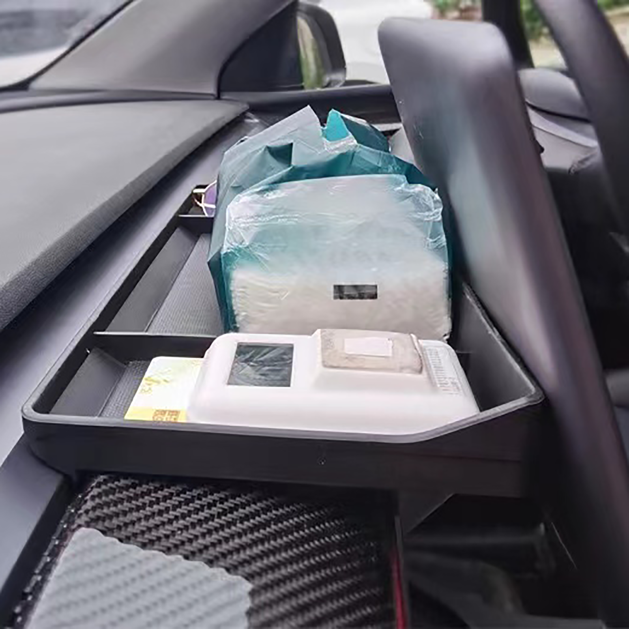 Under Screen Storage Organizer Tray For Tesla Model 3 & Y by Teego