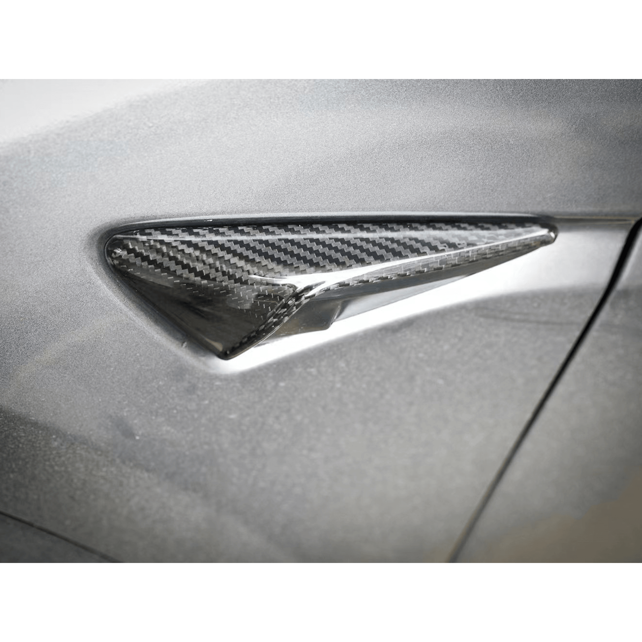 Real Carbon Fiber Side Camera Cover For Tesla Model 3/Y-Motor Vehicle Frame & Body Parts-Teego