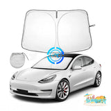 Windshield Glass Sunshade For Tesla Model Y & 3 (2017-2025+)