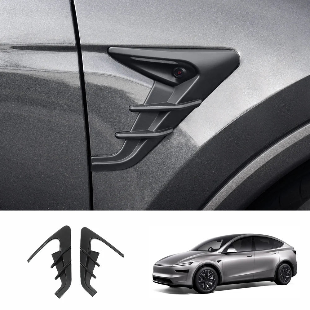 ABS Turn Signal & Side Camera Covers with Air Blades for Tesla Model Y L 6-Seater 2026+