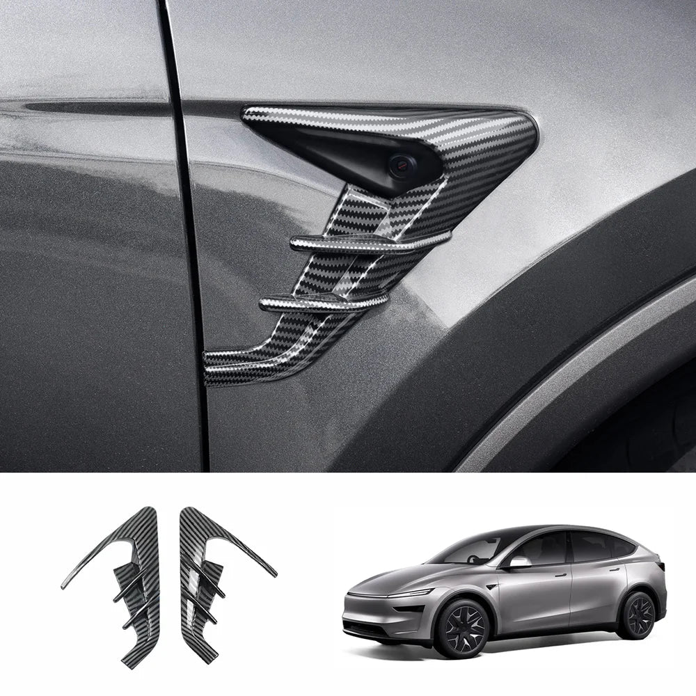 ABS Turn Signal & Side Camera Covers with Air Blades for Tesla Model Y L 6-Seater 2026+