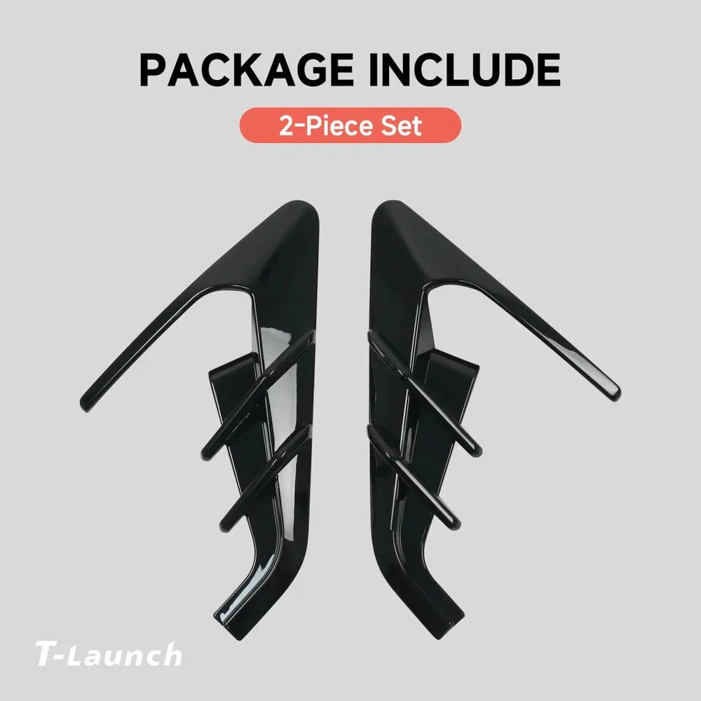 ABS Turn Signal & Side Camera Covers with Air Blades for Tesla Model Y L 6-Seater 2026+