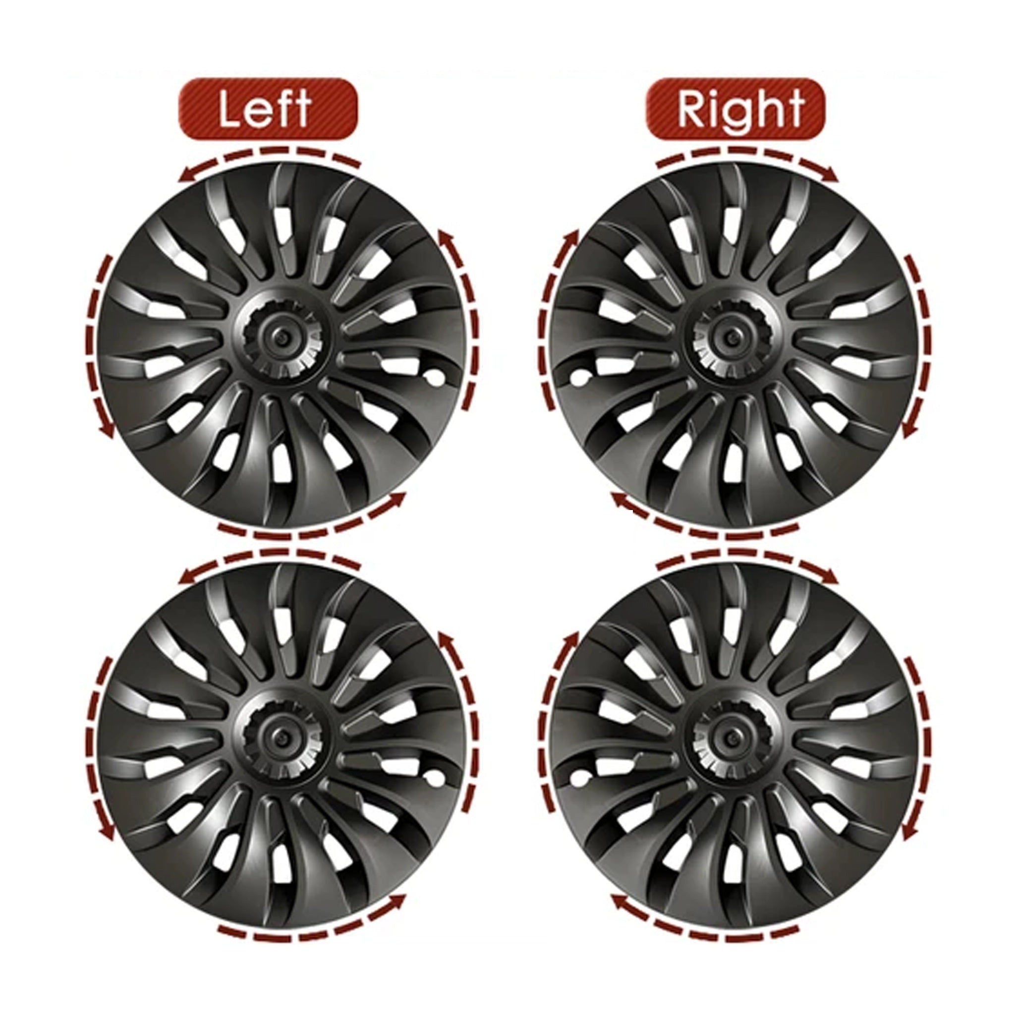 1 Pcs of UberTurbine 18'' Wheel Covers for 2024+ Model 3 (Single Replacement)