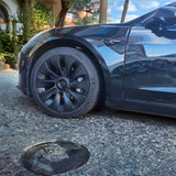 Model 3 18" Aero Wheel Hub Cap Cover - Turbine Style (Set of 4)